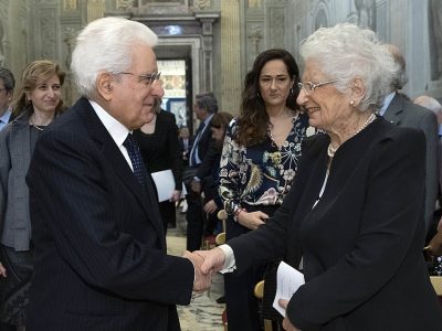 Il Presidente Mattarella con Liliana Segre © Presidenza della Repubblica