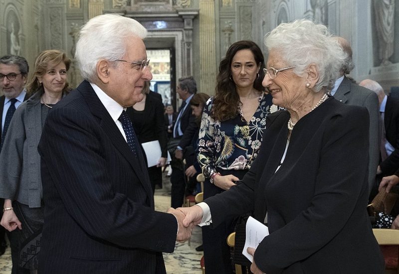 Il Presidente Mattarella con Liliana Segre © Presidenza della Repubblica